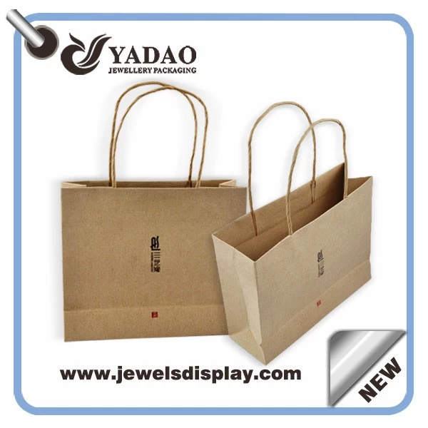 wholesale customed logo design popular shopping bags for jewelry gift packing durable paper handbag made in china
