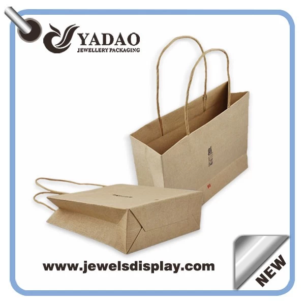 wholesale customed logo design popular shopping bags for jewelry gift packing durable paper handbag made in china