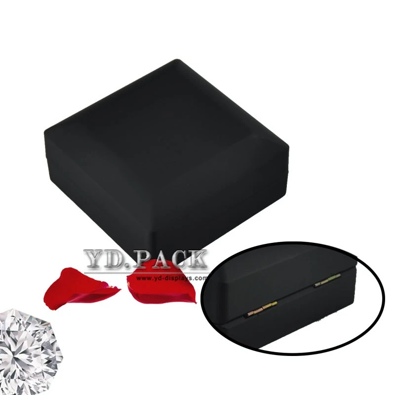 wholesale high quality black led jewelry box for ring and pendant storage by China manufacturer