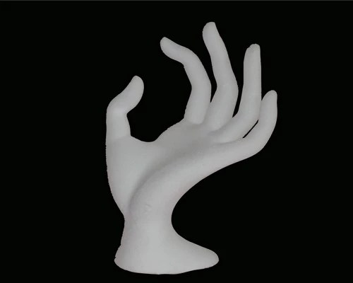 wholesale high quality with factory price resin white or black hand shape ring display holder for jewelry display