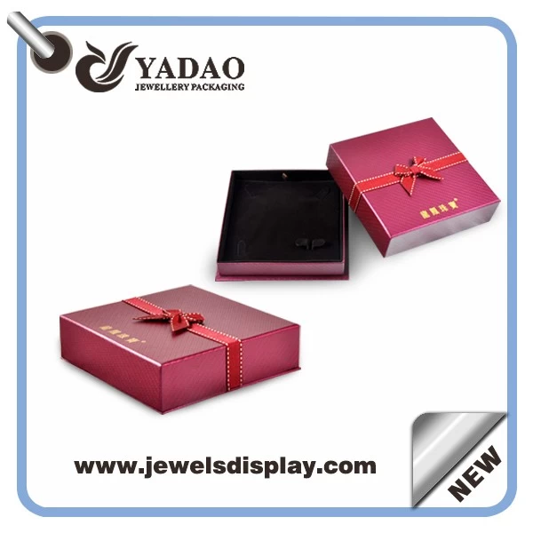 wholesale logo printed custom made paper jewelry box
