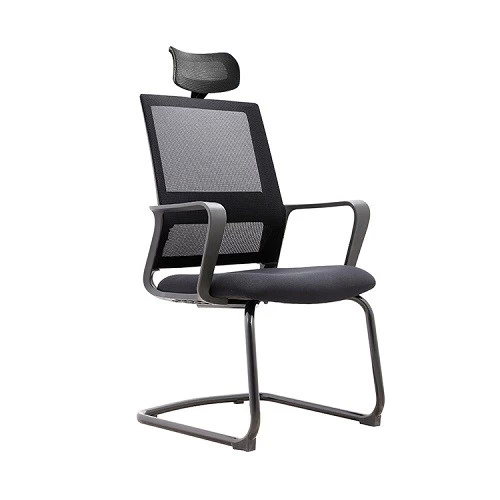 Newcity 1246D经济带头枕访客网椅低背员工椅固定腰托网椅会议桌访客椅供应商中国佛山质保五年