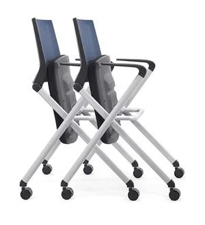 Newcity 1379 collapsible mechanism training chair economic training chair rotary training chair 5 years warranty molded foam nylon caster supplier Foshan China