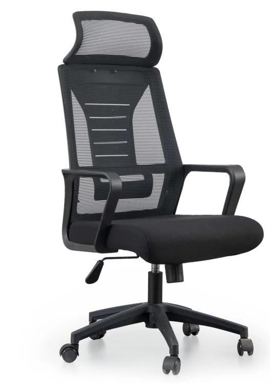 Newcity 1537A现代网椅办公椅带头枕网椅腰部承托椅新风格办公家具经理椅中国佛山