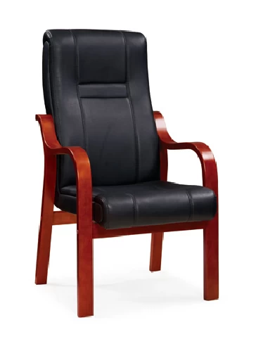 Newcity 217C-1批发会议古典椅会议室PU皮革访客椅耐用木框架古典椅供应商中国佛山质保5年