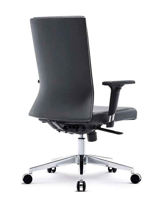 Newcity 5004B Luxury Office Computer Swivel Middle Back PU Leather Chair Executive Black Leather Chair Elegant Design Office Chair Supplier Chinese Foshan