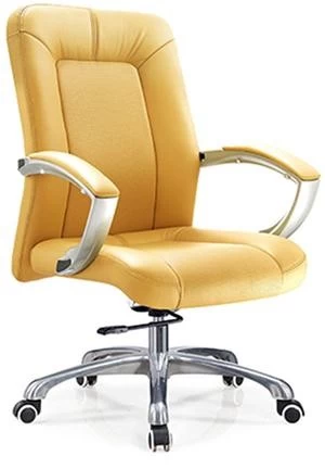 Newcity 6293C Modern PU And Leather Office Visitor Chair 12mm Plywood Office Chair Metal Chrome Office Chair Density Foam Supplier Foshan China