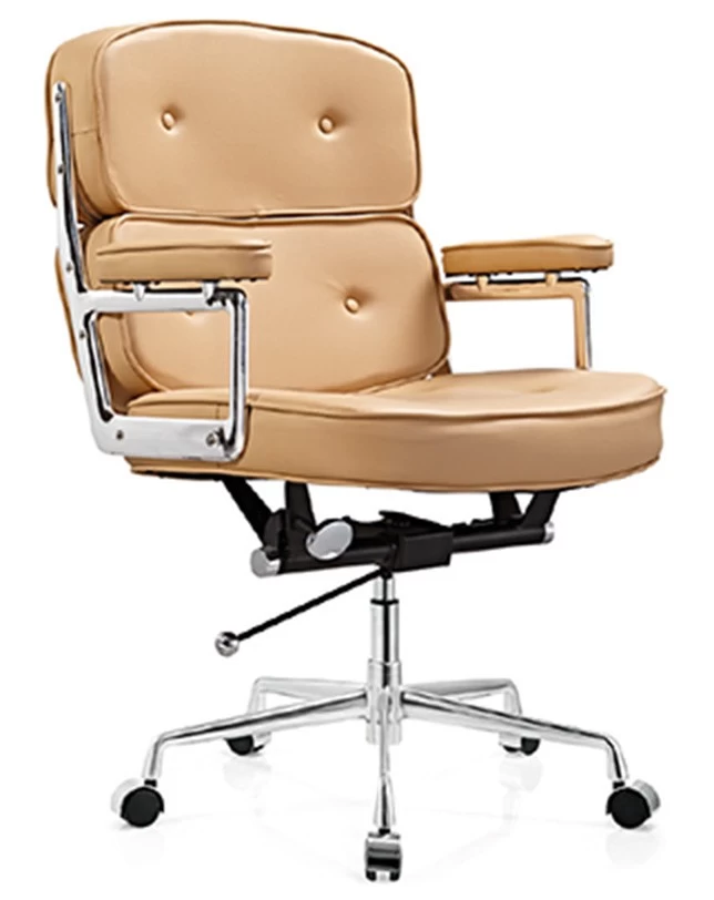 Newcity 6315铝合金扶手转椅高品质会议室中背软垫转椅PU或皮革椅供应商佛山中国