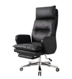 Newcity 6538 Executive Swivel Office Chair Tilt & Lock And Reclining With Footrest Mechanism High Back High Quality Customize Headrest Office Chair BIFMA Standard Supplier Foshan China