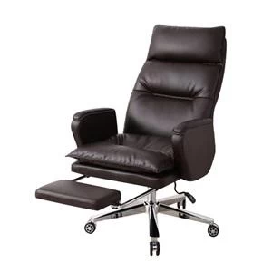 Newcity 6538 Executive Swivel Office Chair Tilt & Lock And Reclining With Footrest Mechanism High Back High Quality Customize Headrest Office Chair BIFMA Standard Supplier Foshan China