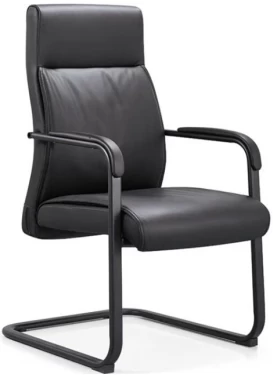 Newcity 6605C Metal Paint Frame Visitor Chair Without Wheels Foot Office Chair Executive Visitor Chair Modern Armrest Design Comfortable Visitor Chair Supply Chinese Foshan