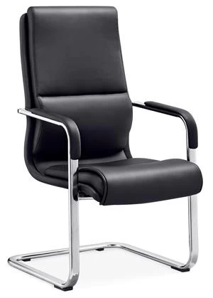 Newcity 6621C Modern PU And Leather Office Visitor Chair Modern Computer Office Chair Metal Chrome Office Chair Density Foam Supplier Foshan China