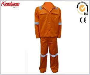 porcelana 100% algodón incombustible uniforme de trabajo, pantalones y chaqueta con reflector ignífugo fabricante