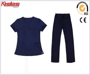 Chiny 100% Cotton Medical Scrubs Design with V-Neck producent