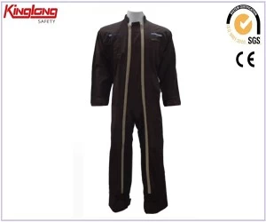 China 100%cotton Men's Coverall With 2 long zipper,Safety workwear coverall Supplier manufacturer
