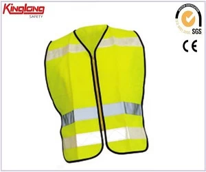 China 100 persent polyester 3XL vest，Fluorescent green vest for sale manufacturer
