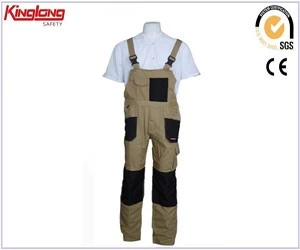 China Best selling mens work bibpants/mechanic workwear bibpants uniform manufacturer