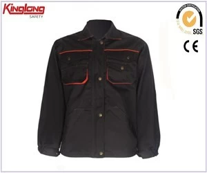 Cina Prezzo di ottone pulsante PVC cerniera workwear giacca, giacca di lavoro di tessuto di cotone in vendita produttore