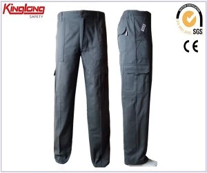 An tSín Cargo Work Pants, Twill Mens Grey Cargo Work Pants, 100% Cotton Twill Mens Grey Cargo Work Pants déantóir