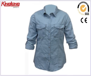 China China Factory Fashion Women Shirt,Best Quality Denim Jacket For Women manufacturer