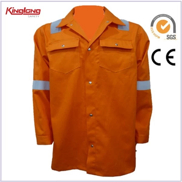 China Jaqueta masculina de trabalho de segurança de fabricação chinesa Jaqueta 100% algodão com refletor fabricante
