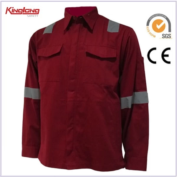 China Fornecedor da China Jaqueta de alta visibilidade 100% algodão, vestuário de trabalho reflexivo de segurança para homens fabricante