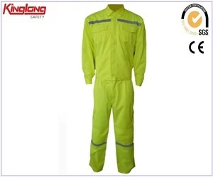 China China supplier 100% cotton work jacket and trousers, reflective work uniforms for men manufacturer