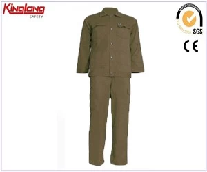 China China Supplier 100% Cotton Work Pants and Shirt,Long Sleeves Jacket for Men manufacturer