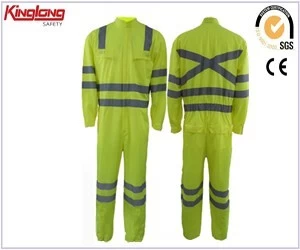 China Macacão de roupa de trabalho 100% poliéster fornecedor da China, macacão masculino de alta visibilidade fabricante
