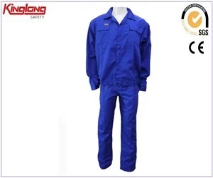 Kiina Kiinan toimittajan sininen työunivormu, 100 % puuvillaiset housut ja takki valmistaja
