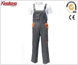 Китай Китайский поставщик хлопчатобумажных брюк с нагрудником, рабочая одежда унисекс с нагрудником производителя