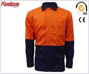 China China Supplier Cotton Work Jacket,Reflective Long Sleeves Safety Jacket fabricante