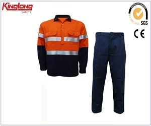 Китай Китайский поставщик, модный рабочий костюм, светоотражающие брюки и куртка высокой видимости производителя