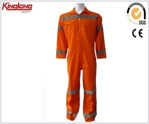 China China Supplier Long Sleeves Coverall,Cotton Coverall with Reflector manufacturer