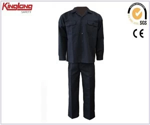 China China Supplier Polycotton Coverall,Black Pants and Jacket for Men manufacturer