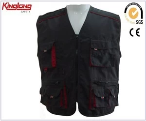 China China Leverancier Veiligheid Canvas Vest,Polykatoen Goedkoop Werkvest fabrikant