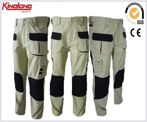 porcelana China Wholesale 100% Cotton Cargo Pants,Cheap Work Trousers with Knee Pad fabricante