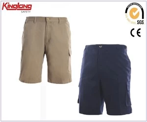 Chiny China Wholesale 100% Cotton Cargo Shorts,Elastic Short Pants with Multipocket producent