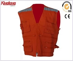 China China Wholesale 100% Cotton Work Vest,High Visibility Work Vest for Men manufacturer