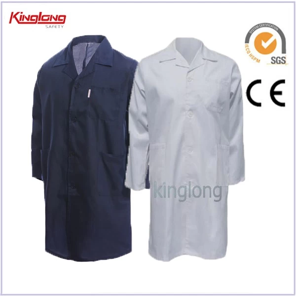 Čína Čínský velkoobchodní poly bavlněný laboratorní plášť, nemocniční uniforma pro muže s levnou cenou výrobce