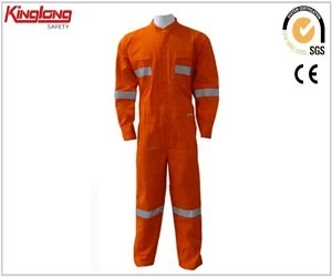 China China supplier hivis reflective tapes orange coverall, chest pockets full zipper fire resistance coverall manufacturer