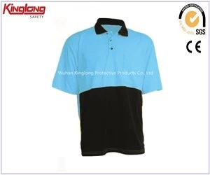 Китай Светло-голубые рубашки-поло классического типа, Hi-vis одежда, летняя одежда, цена футболки производителя