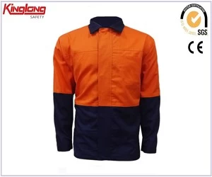 Китай Куртка-рубашка из хлопка с сочетанием цветов, рабочая куртка HIVI китайского производителя производителя