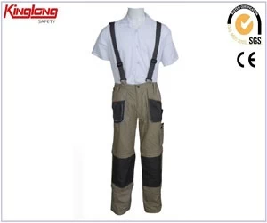 Chiny Dostawca wygodnych odpinanych spodni na szelkach, Wielofunkcyjne spodnie na szelkach dla pracowników producent
