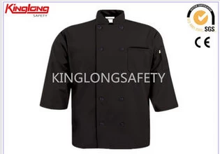 China Koel chef-kokuniform met hoge kraag, chef-kokjassen met korte mouwen voor de bakruimte fabrikant