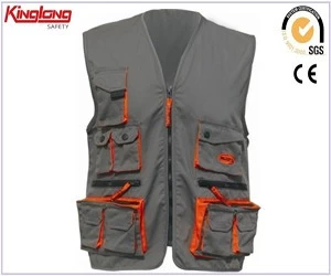 China Cotton & poly work clothes apparel vest on stock, workwear overall cheap price vest supplier manufacturer