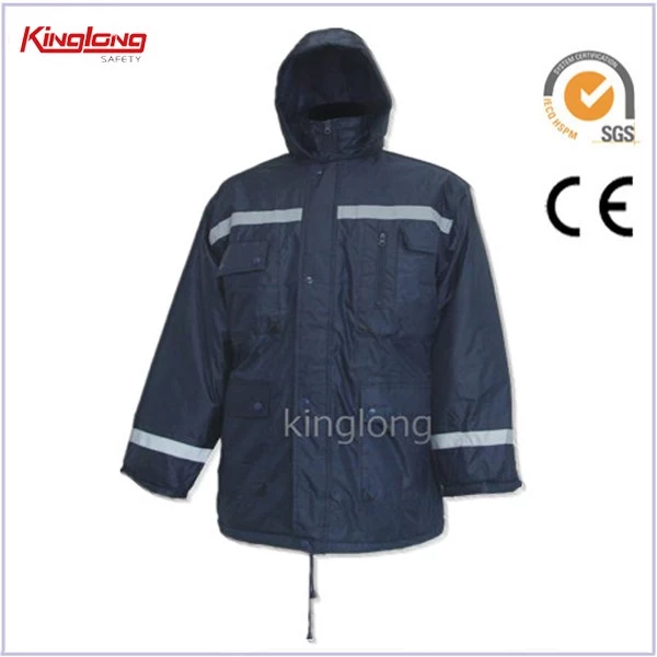 China Roupa de trabalho refletiva masculina feita sob medida para inverno, jaqueta corta-vento de nylon fabricante