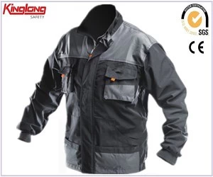 China Durable Canvas Workwear Jacket , Twill Elastic Cuff Long Sleeve Work Jacket Manufacturer manufacturer