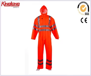 China En471 Class 2 safety overall unisex floursent work wear coverall manufacturer
