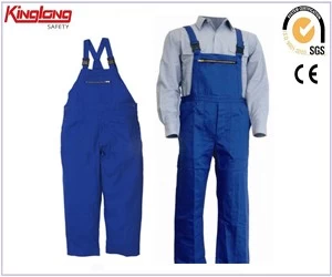 China European market Safety Bib overalls,Rough blue working bibpants manufacturer